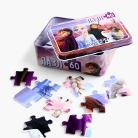 Пазл в металлической коробке "Холодное сердце", 60 деталей