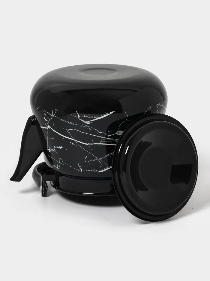 Чайник кон. с мет.р. 3,5л (черная)Черный мрамор