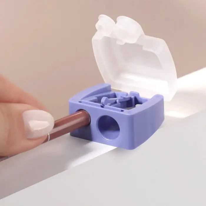 Точилка косметическая, с крышкой, двойная, МИКС