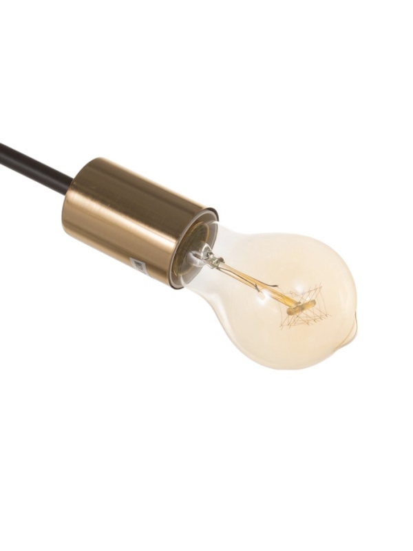 Люстра "Узел" 5х40Вт Е27 черный/латунь 52х52х36см