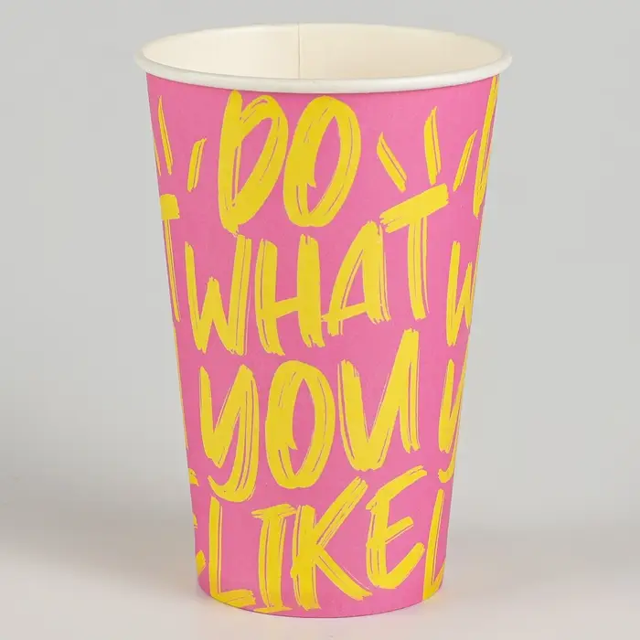 Стакан одноразовый бумажный для кофе "Лайк", 400 мл