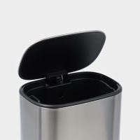 Ведро мусорное с педалью, 12л, нерж. сталь, цвет хром матовый
