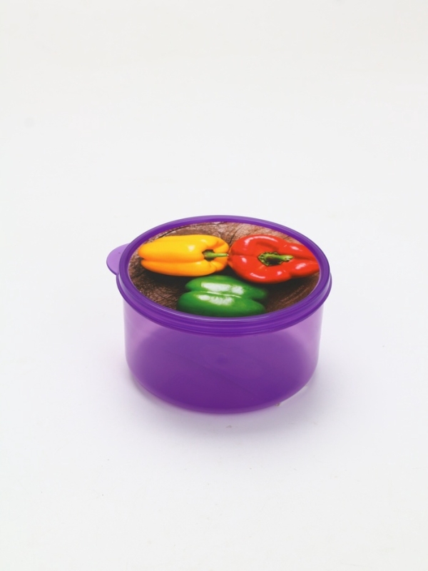 Ланч-бокс круглый FoodVibes &laquo;Перчики&raquo;, 500 мл