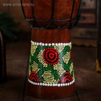 Сувенирный музыкальный инструмент "Барабан Джембе Разноцветный" 13x13x24 см, МИКС