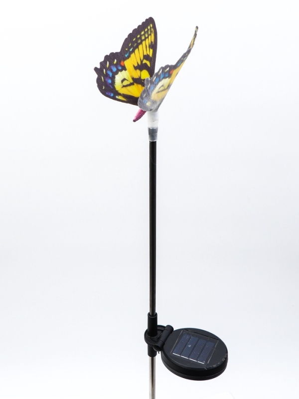 Штекер с подсветкой "Бабочка Адриа" желтая, 12х70см