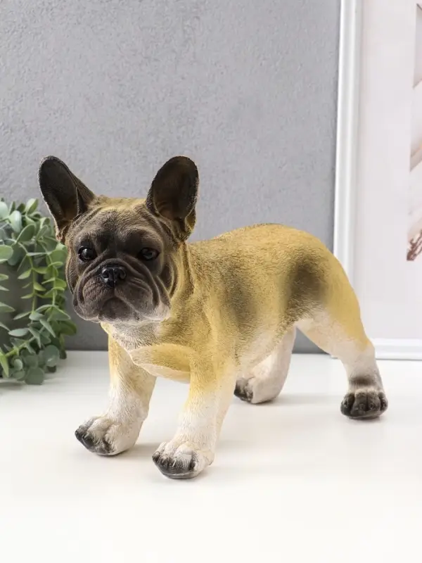 Копилка "Французский бульдог" 14х34х25 см, бежевый