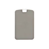 Бейдж вертикальный, внешний 110х70 мм, внутренний 83х52 мм, силиконовый, серый