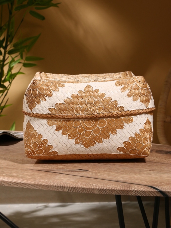 Корзинка плетеная "Манадо" бамбук 30х30х19 см, светлая