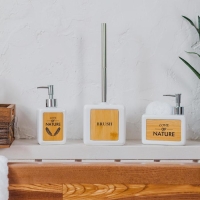 Дозатор для жидкого мыла SAVANNA &laquo;Природа&raquo;, 350 мл, цвет белый