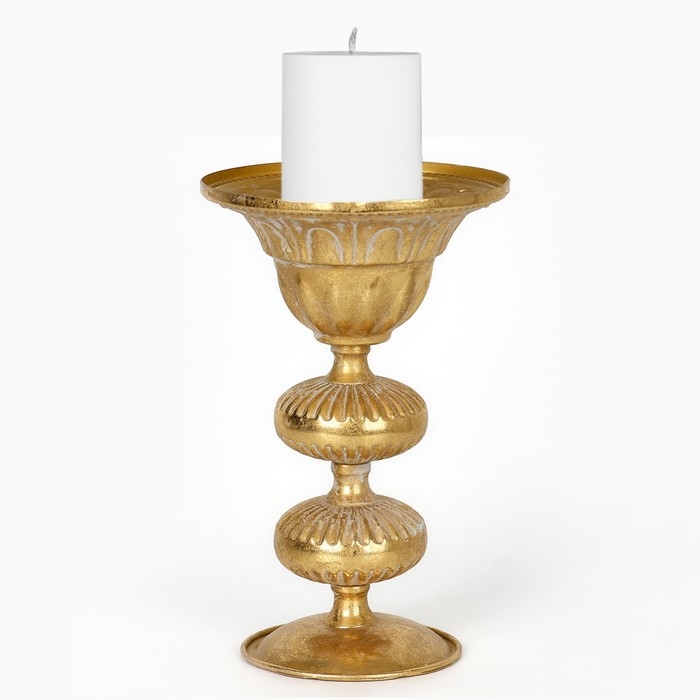 Подсвечник металл &laquo;Ярусы&raquo; для одной свечи 16 х 16 х 25 см