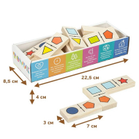 Домино &laquo;Геометрические фигуры&raquo;, 28 деталей
