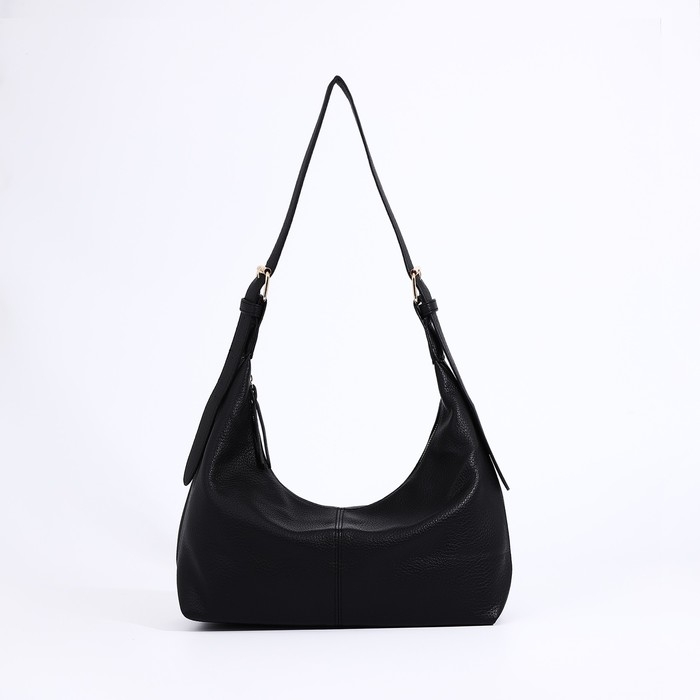 Сумка-багет на молнии, цвет чёрный