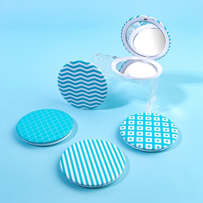 Зеркало складное &laquo;Геометрия&raquo;, d = 7,5 см, рисунок МИКС