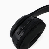 Наушники светящиеся ушки, беспроводные &laquo;Котик&raquo;, черные W-03