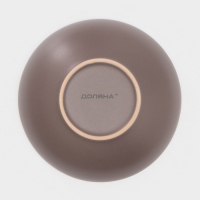 Набор тарелок керамических Доляна &laquo;Пастель&raquo;, 18 предметов: 6 тарелок d=19 см, 6 тарелок d=27 см, 6 мисок d=19 см, цвет коричневый