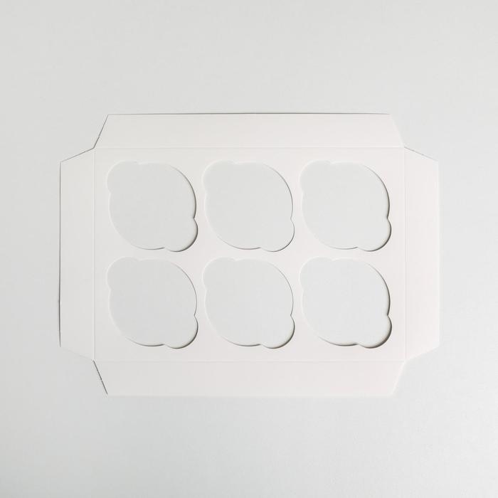 Коробка для капкейков, кондитерская упаковка, 6 ячеек &laquo;С 8 Марта&raquo;, 23 х 16 х 10 см