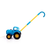 Каталка музыкальная &laquo;Синий трактор&raquo; с палкой