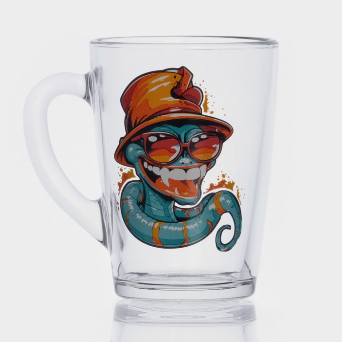 Кружка стеклянная для чая &laquo;Символ года 2025&raquo;, 300 мл