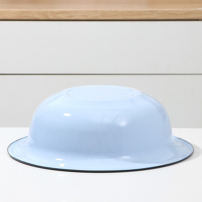 Таз эмалированный, 7 л, 39&times;12 см, индукция, цвет голубой