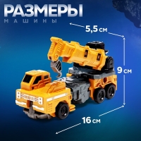 Робот &laquo;Спецбот. Автокран&raquo;, трансформируется, собирается в 1 большого из 7 роботов