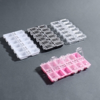 Органайзер для декора, 12 ячеек, 13 &times; 7,5 &times; 1,4 см, цвет МИКС