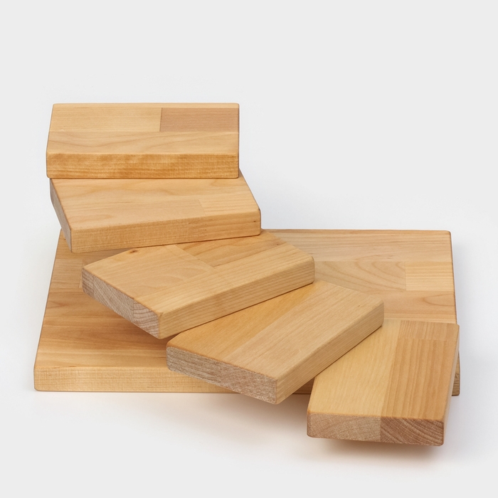 Доска для подачи с подиумами, этажерка 28&times;19.5&times;11см, берёза