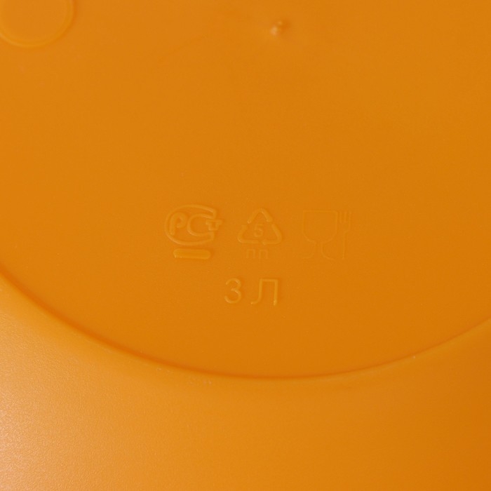 Миска салатница Martika, 3 л, с крышкой, пластик, МИКС