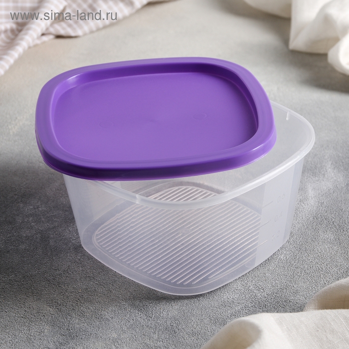 Контейнер для продуктов с мерной шкалой &laquo;BioFresh&raquo;, 900 мл, прозрачный, крышка микс