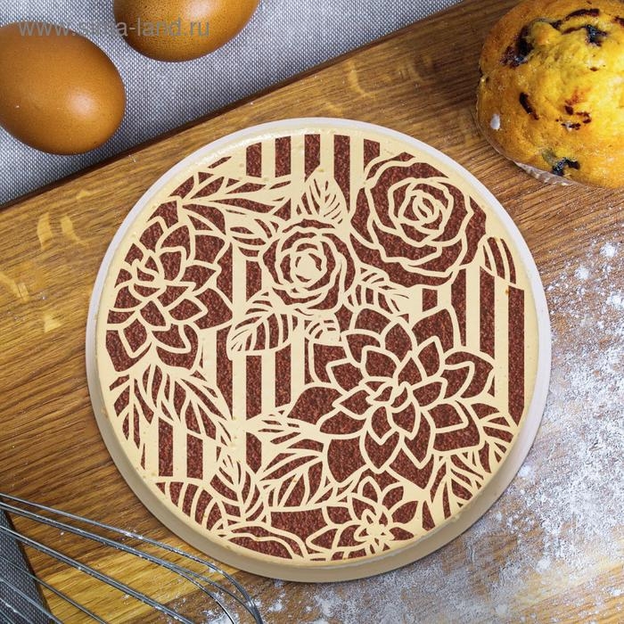 Трафарет для выпечки &laquo;Цветы&raquo;, 30 &times; 35 см