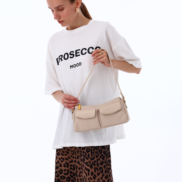 Сумка женская TEXTURA, средний размер, цвет бежевый