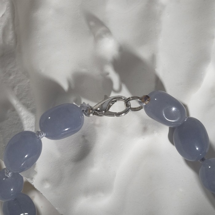 Бусы галтовка через узел &laquo;Кварц &raquo; окрашенный, цвет серый, 45см