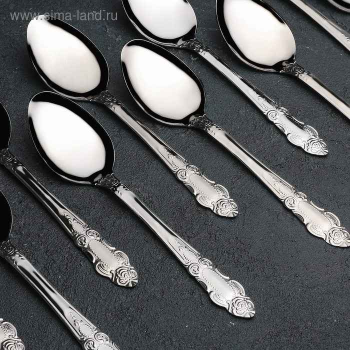 Ложки столовые из нержавеющей стали &laquo;Русиано&raquo;, длина 19 см, 12 шт