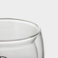 Стакан стеклянный на деревянной подставке Доляна &laquo;Вверх дном&raquo;, 250 мл, 9&times;9 см