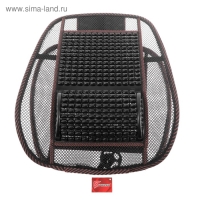 Накидка-массажёр на сиденье TORSO, 123&times;47 см, с поясничной опорой, коричневый