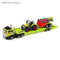 Грузовик металлический &laquo;Ферма&raquo; с трактором, МИКС