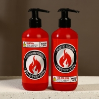 Подарочный набор косметики &laquo;Незаменимый чистый запас&raquo;, гель для душа, шампунь для волос, 2 х 300 мл и мочалка для тела, HARD LINE