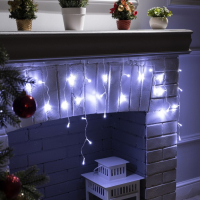 Гирлянда &laquo;Бахрома&raquo; 3 &times; 0.5 м, IP20, прозрачная нить, 80 LED, свечение белое, 8 режимов, 220 В