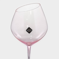 Набор бокалов из стекла для вина Magistro &laquo;Иллюзия&raquo;, 550 мл, 10&times;24 см, 2 шт, цвет розовый