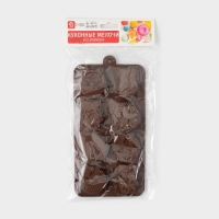 Форма для шоколада Доляна &laquo;Пасха&raquo;, силикон, 20,7&times;10,6&times;3 см, 8 ячеек, коричневая