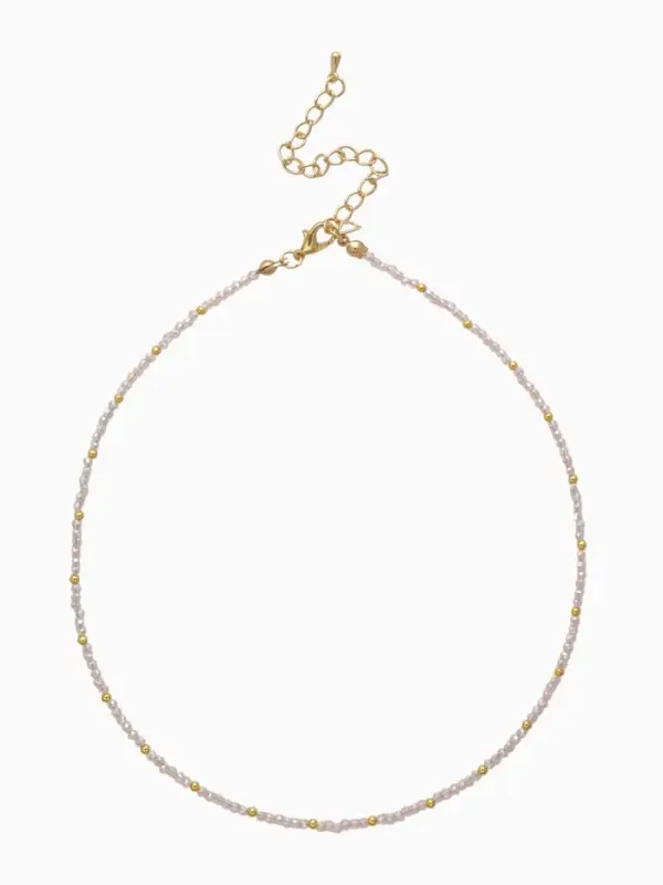 Чокер &laquo;Хрусталь&raquo; бусины, светло-розовый в золоте, 37 см + 5 см доп, цепочка