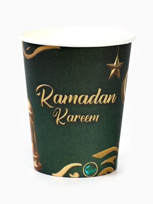 МП Набор бумжаной посуды &laquo;Ramadan Kareem&raquo;, зелёный, 12 персон