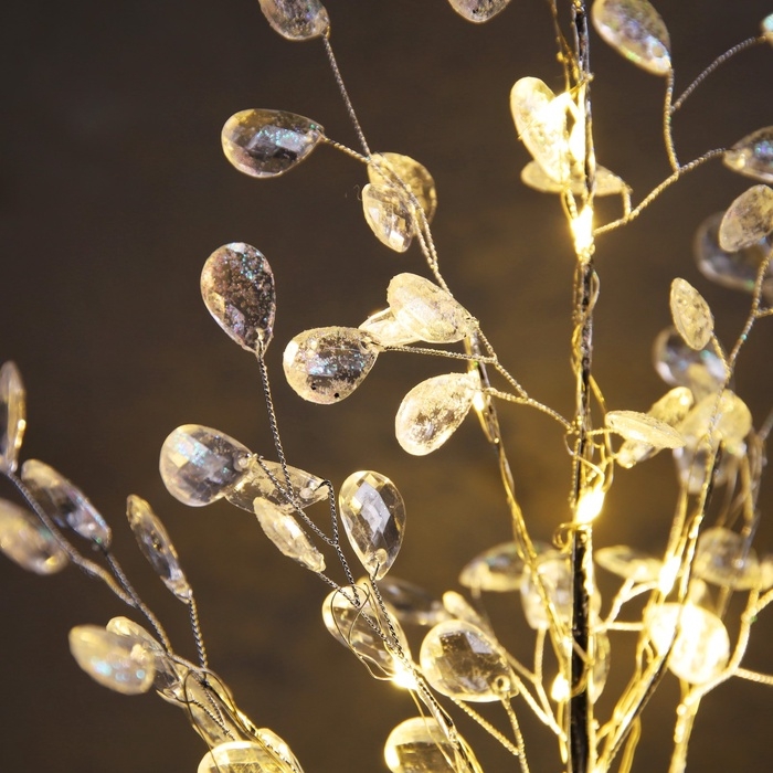 Светодиодный куст &laquo;Лепестки&raquo; 35 &times; 26 &times; 3 см, 10 LED, постоянное свечение, от батареек CR2032х2 (в комплекте), свечение тёплое белое