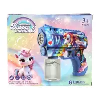 Генератор мыльных пузырей "Единорожка",световые эффекты, работает от батареек