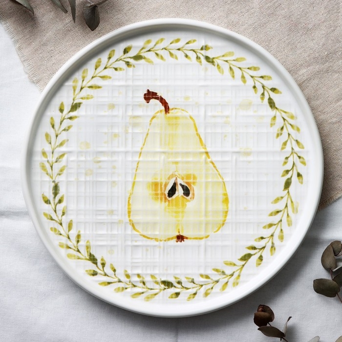 Тарелка керамическая &laquo;Летний день&raquo;, 21.2 см, цвет белый