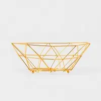 Ваза для фруктов "Геометрия Голд" 25.5*27*10 см, цвет золотой