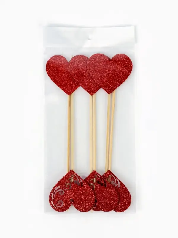 Шпажки для канапе &laquo;Сердечки ажур&raquo;, 6 шт