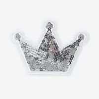 Термоаппликация &laquo;Корона&raquo;, с пайетками, 8&times;5.8 см, цвет серебряный