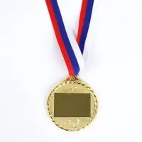 Медаль под нанесение 050, диам. 7 см. Цвет зол. С лентой