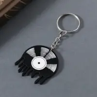 Брелок акрил "Расплавившаяся пластинка" 4,5х4х0,2 см