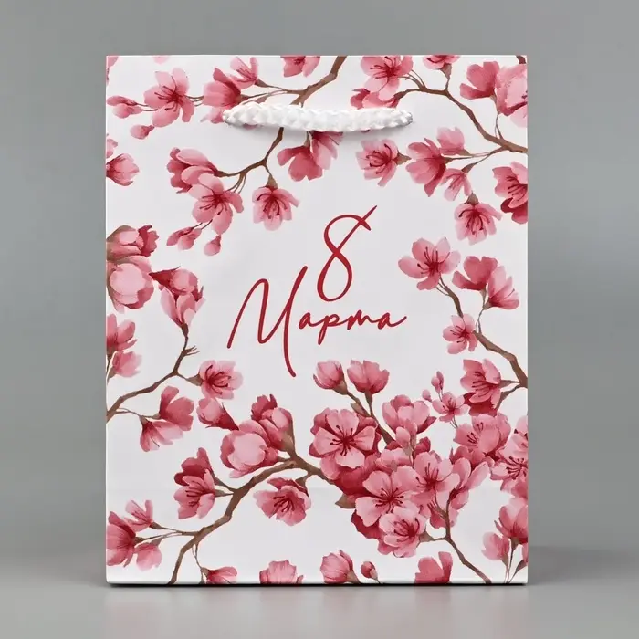 Пакет подарочный ламинированный &laquo;8 марта&raquo;, S 12 х 15 х 5.5 см